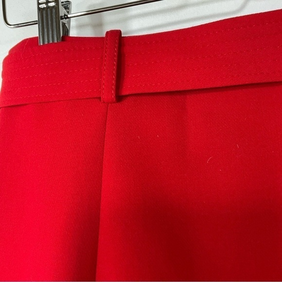 Banana Republic Skirt Red Side Slit Belted Midi Size 2 - Picture 7 of 13